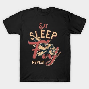 Eat Sleep Fly Repeat T-Shirt